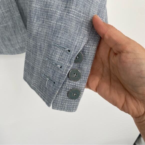 CAbi #215 Beachwalk Blazer in Linen Chambray Sz 6 Business Casual - Picture 7 of 9